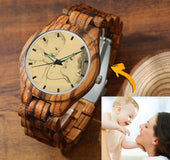 Engraved Wooden Photo Watch