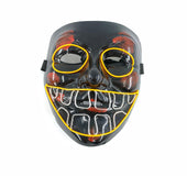 Halloween Glowing Mask Sound Activated Light Up Scary Mask