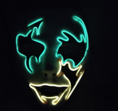 Halloween Skeleton Mask LED Glow Scary EL-Wire Mask
