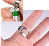 Four Colors Stainless Steel Finger Ring Ring-Shape Beer Bottle Opener for Beer Bar Tool