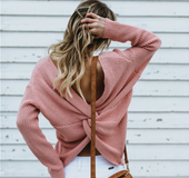 Plain knit sweater