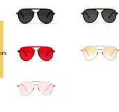 Color lens sunglasses women
