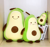 Avocado Plush Doll girl sleeping on big pillow