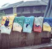 Japanese cat female socks