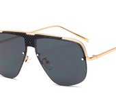 Semi-metallic frame sunglasses