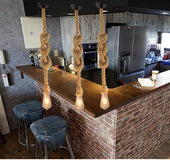 Hemp rope chandelier