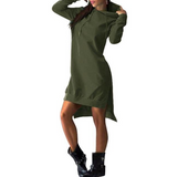 Irregular Hooded Dress Sweatshirt