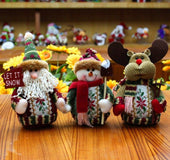 New Lovely Christmas Gift Santa Claus Snow Man Reindeer Doll Christmas Decoration Ornaments Pendant Home Decor