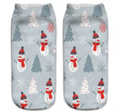 3D Printed Christmas Low Cut Ankle Sport Socks