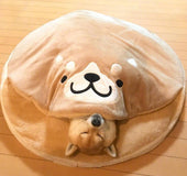 Japanese net red creative copper firewood dog pet nest cartoon short plush round cat dog mat