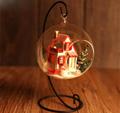 Wooden DIY Miniature House Furniture LED House Decorate Creative Christmas Gifts