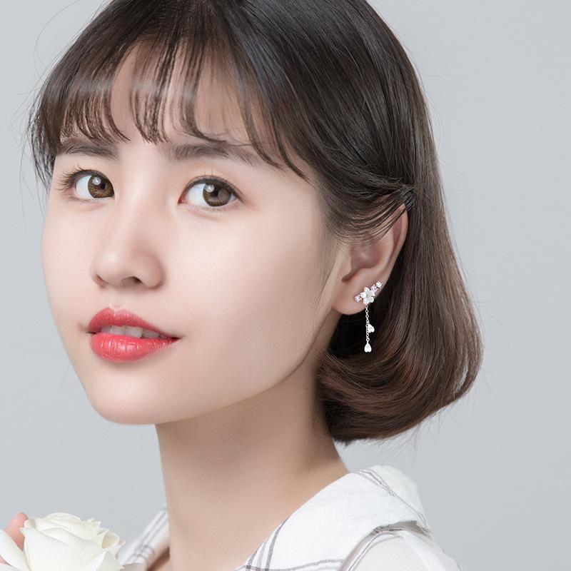 Diamond tassel earrings