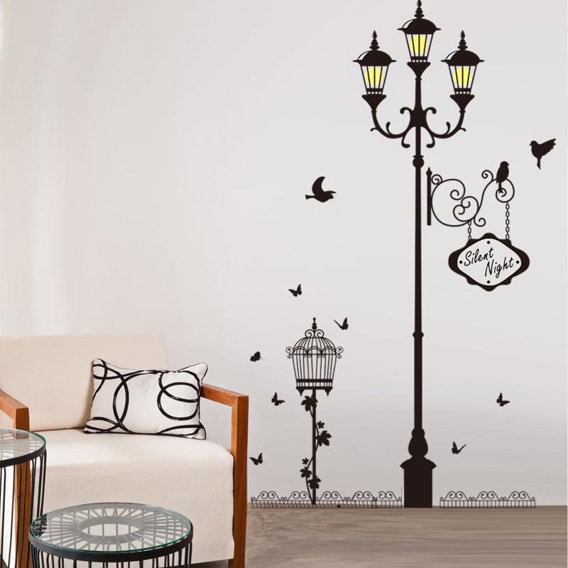 Street lamp wall sticker