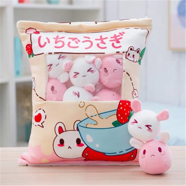 Chicken pudding rabbit pillow toy