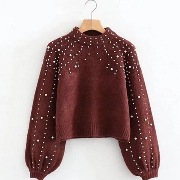 Autumn and winter  round neck loose sweater