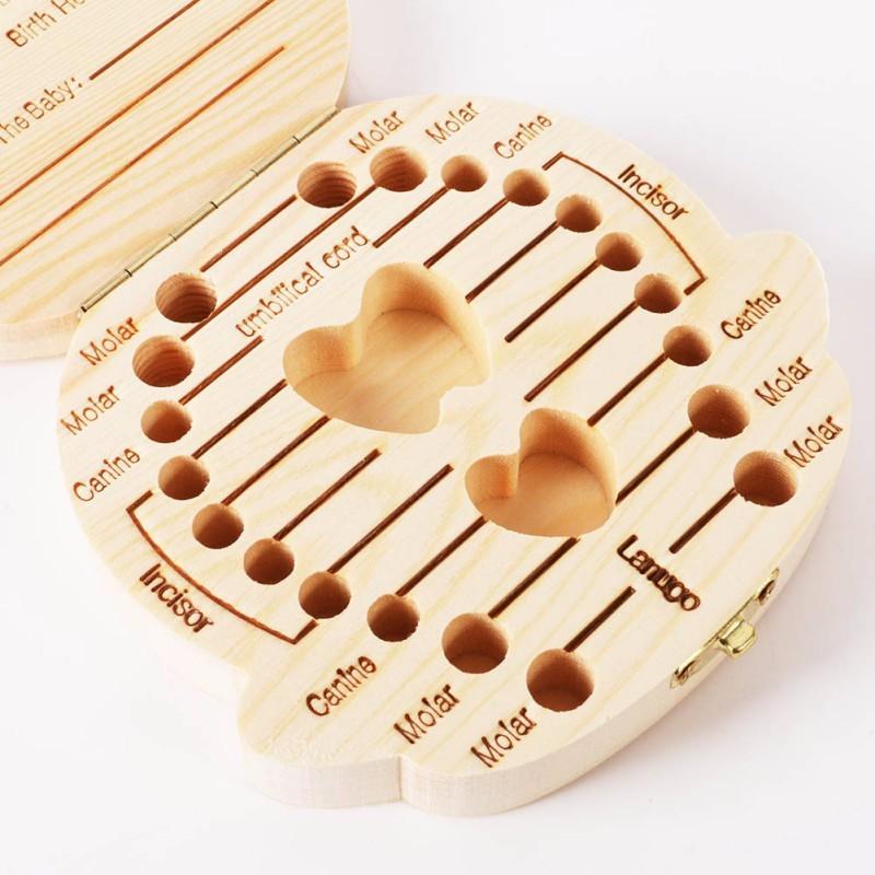 Wood Storage Box For Baby Kids Tooth Box Organizer