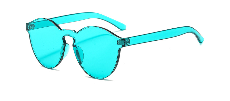 12 color frameless conjoined jelly transparent sunglasses