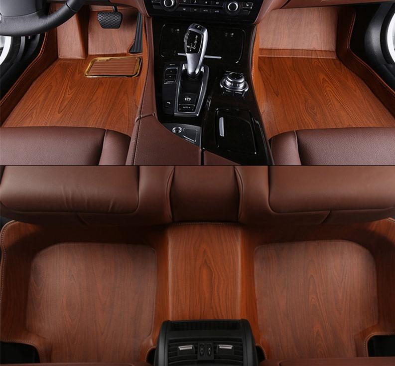 Custom Wood grain car mat