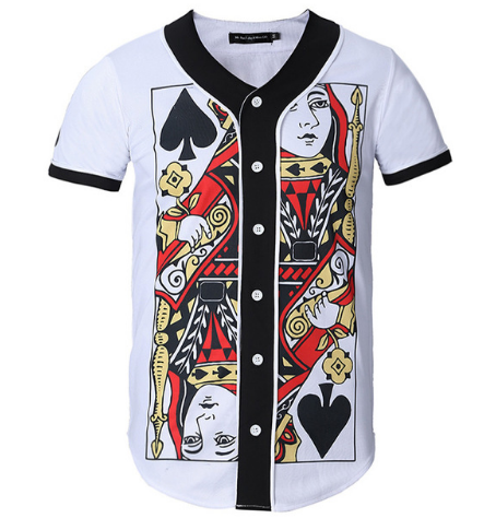 Breasted 3D Shirt Baseball Jersey