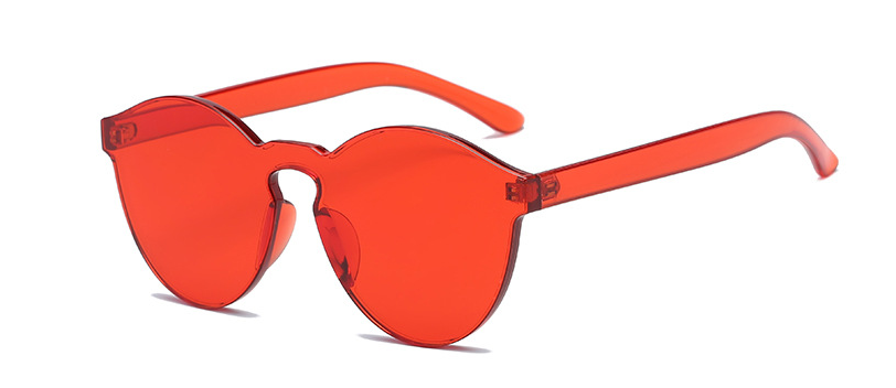 12 color frameless conjoined jelly transparent sunglasses