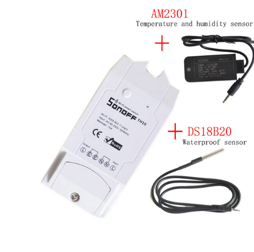 sonoff th 16a/10a Temperature And Humidity Monitoring WiFi Smart Switch Controller Sensor with timer wireless home ds18b20