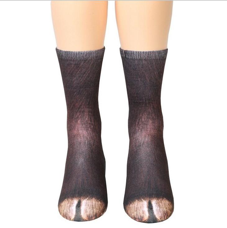 Unisex Adult Animal Paw Crew Socks