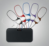 ThinOptics Stick Anywhere, Go Everywhere Women Men Reading Glasses Plus Universal Pod Case,black Frame, Case SOS +1.0 +1.5 +2.0