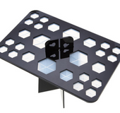 Black 26 hole makeup rack