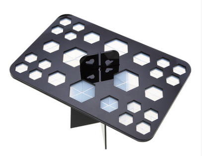 Black 26 hole makeup rack
