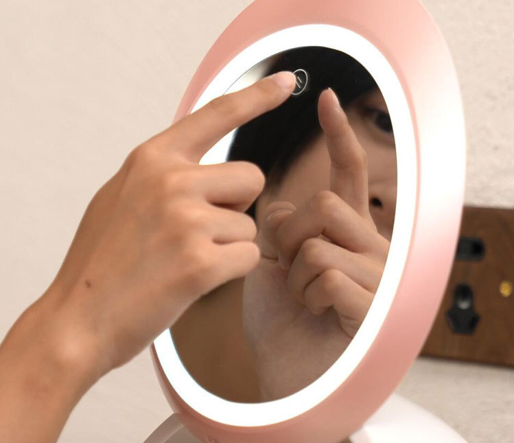 Espejo de maquillaje LED