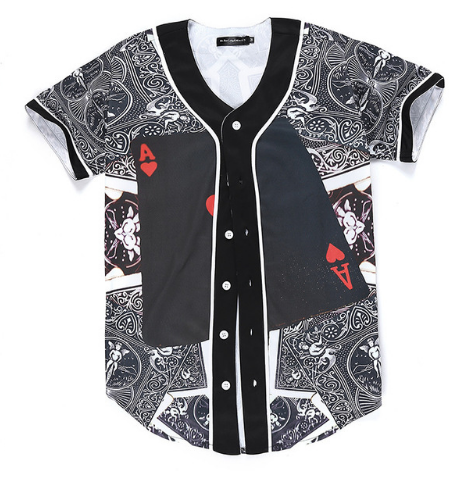 Breasted 3D Shirt Baseball Jersey