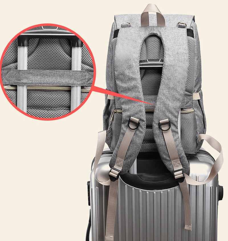 Mochila Papá Y Mamá Kit De Bebe Con Calentador De Biberón