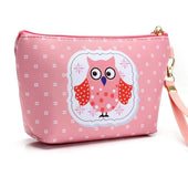 Owl makeup bag lady hand bag