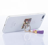 Paste creative lazy tassels metal painted finger ring bracket mobile phone