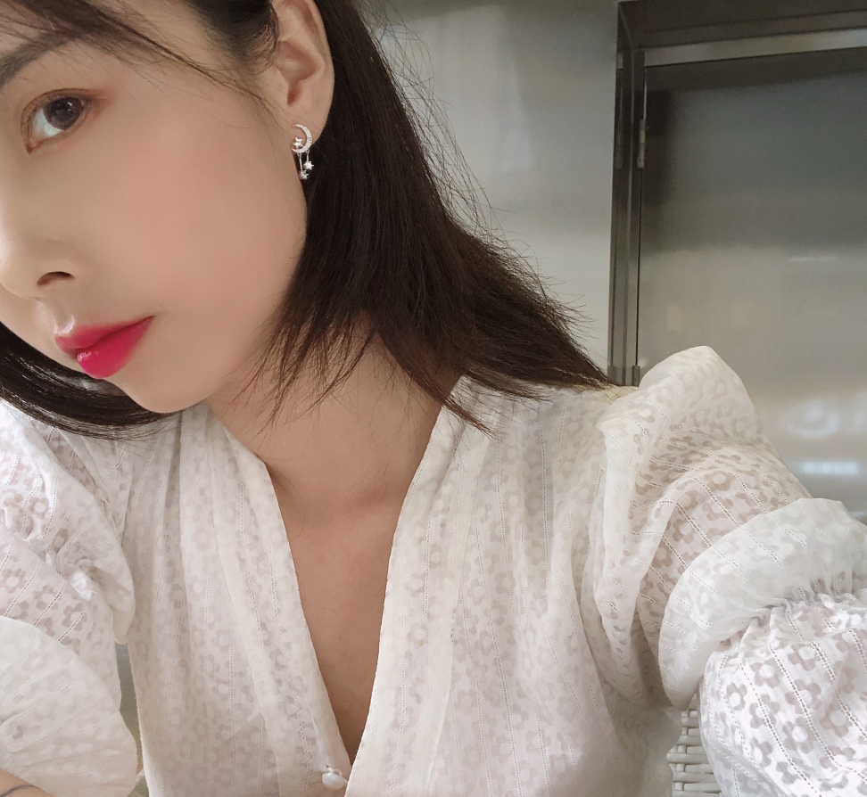 Star moon tassel earrings