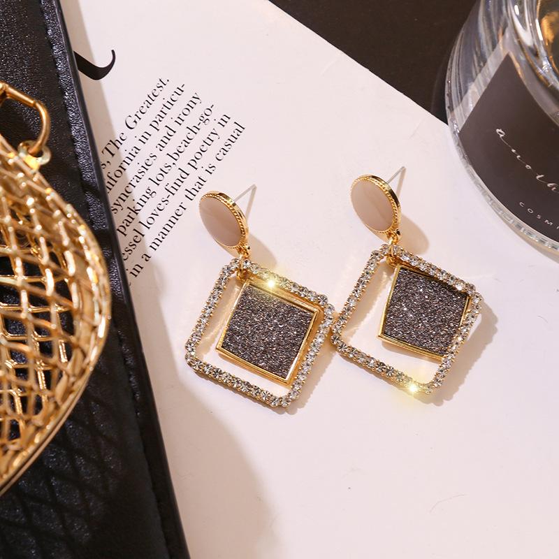 Geometric Round Marble Stud Earrings Various Models