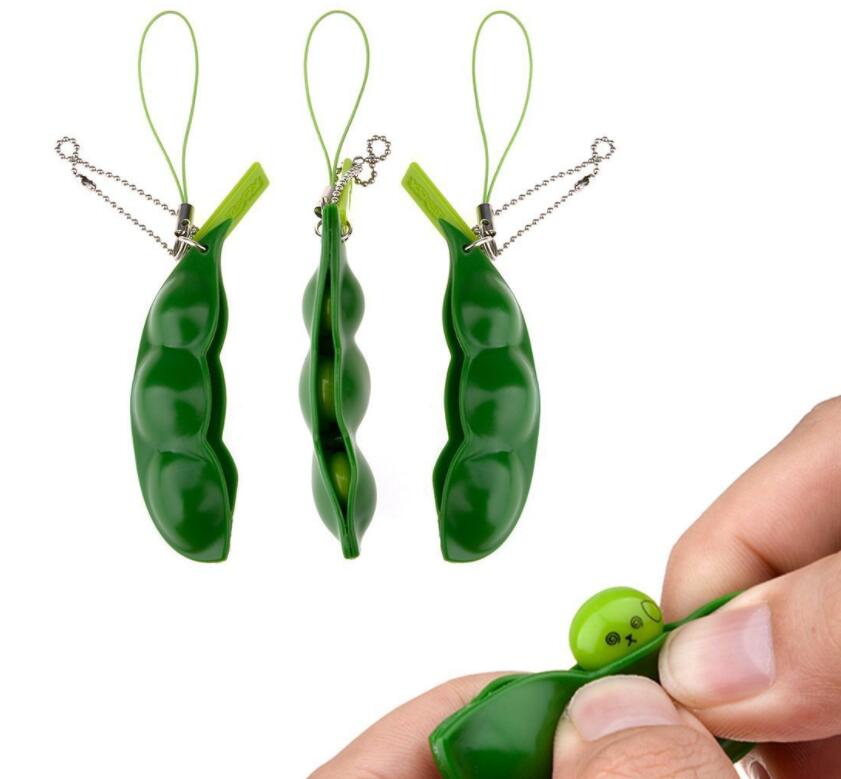 1 PC Hot Beans Fun Beans Squishy Kid Toys Pendants Anti Stress Ball Squeeze Funny Gadgets Children Toys Gift