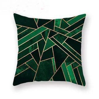 Green marble pillow case