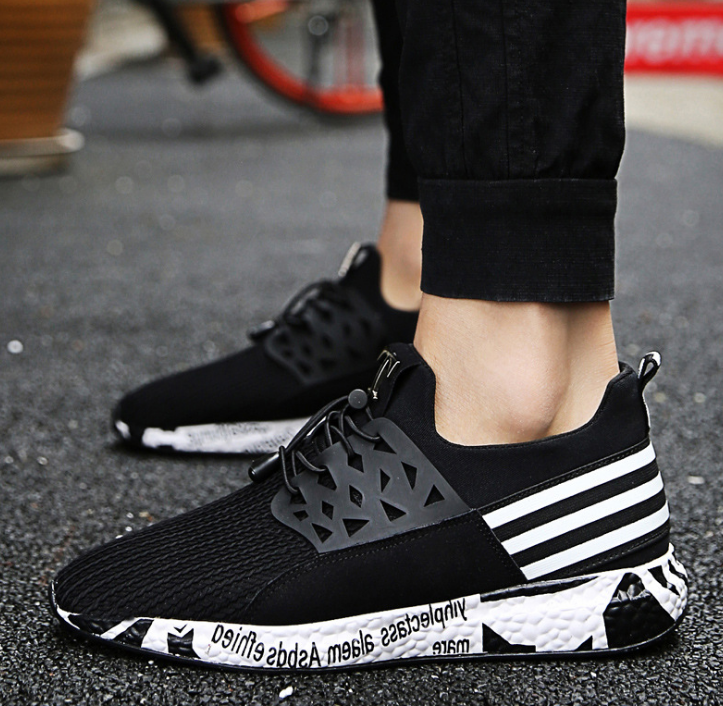 n Running Shoes for Men Trainers Telescopic rope Soft Bottom Mesh Sneakers Shoes Men
