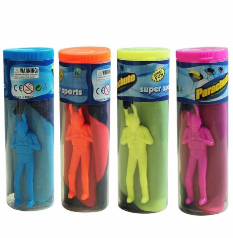 Children's hand throw parachute toy soldier parachute outdoor children's toy bucket