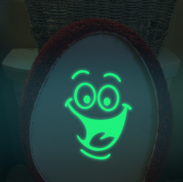 Kreative Leucht Wand Aufkleber Badezimmer Dekoration Wc Tür Vinyl Wand Kunst Decals Glow in The Dark Zitat Aufkleber Wohnkultur