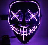 Halloween Cold Light Ghost Step Dance Clothes Glow Mask LED Flash Ghost Face Adult Fluorescent Dance Mask