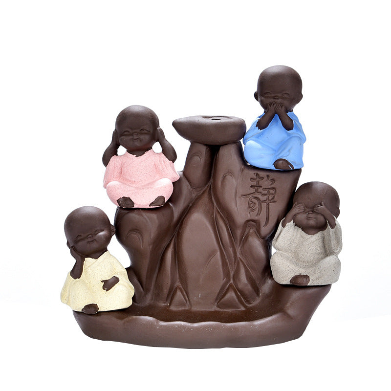 Backflow incense burner decoration