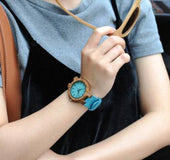 Bobo bird leather strap couple bamboo