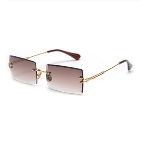 Rimless Rectangle Sunglasses Square