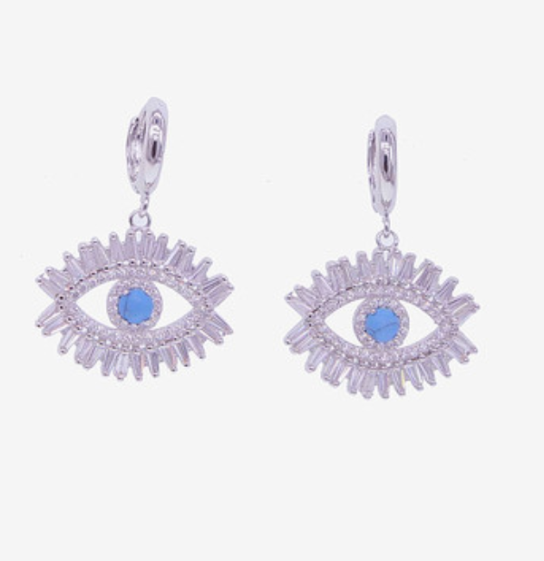 Evil eye earrings