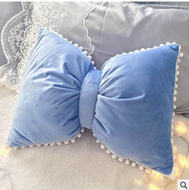 Lovely ball bow tie pillow blanket Nordic ins bedside sofa cushion pillow quilt