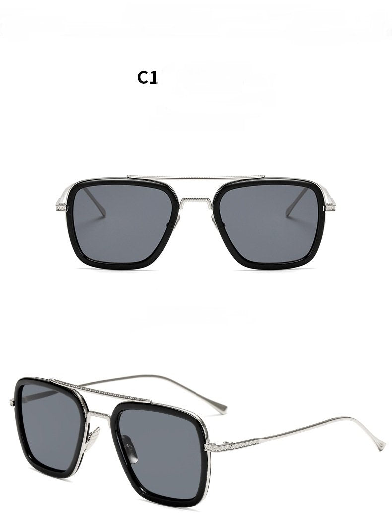 Fashion Sunglasses Men Metal Square
