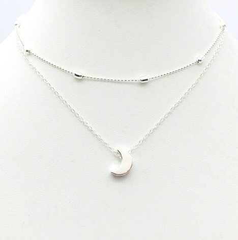 Collar corazón doble