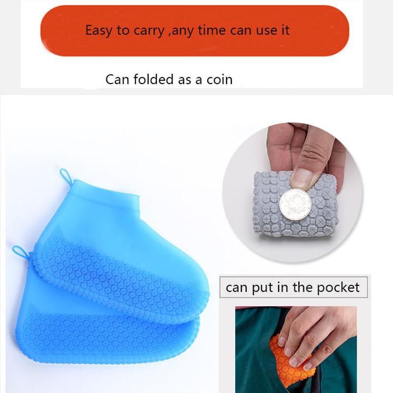 Silicone Waterproof Rainy Rain Boots Cover Slip